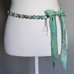 St. John Chain and Silk Belt